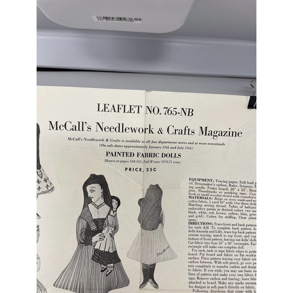 Vintage Pattern McCall Vintage Pattern McCall’s Leaflets Needlework and Crafts Magazine 1970 Lot of 4